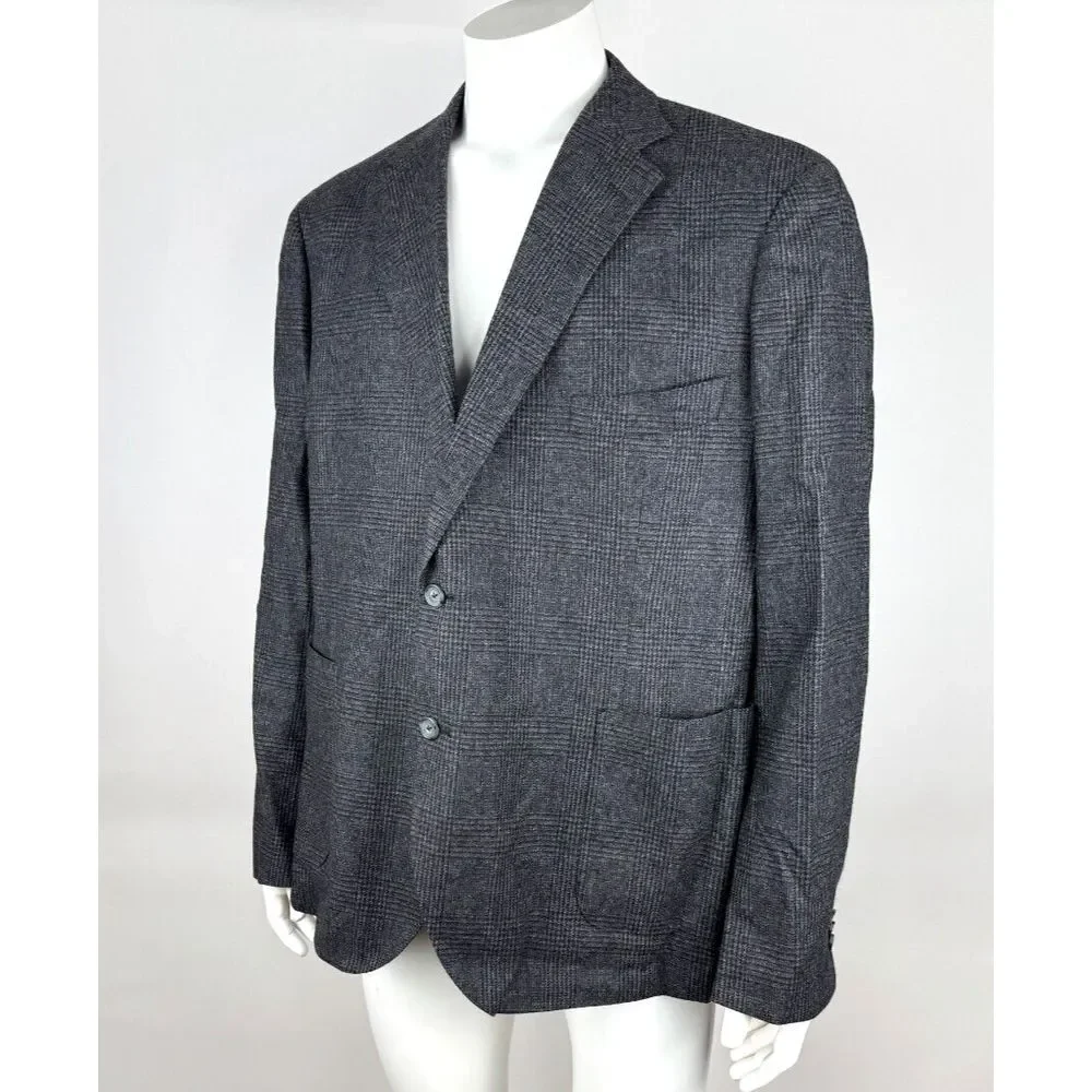 Proper Cloth Bedford Jacket Men 54/3XL? NWOT Gray Glen Plaid Unlined‎ Pockets